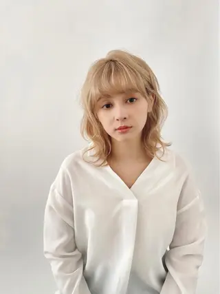 ミディアム カラー パーマ 千 田のヘアスタイル