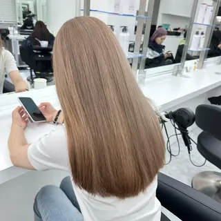 ロング カラー ダブルカラー 韓国ヘアKYONのヘアスタイル