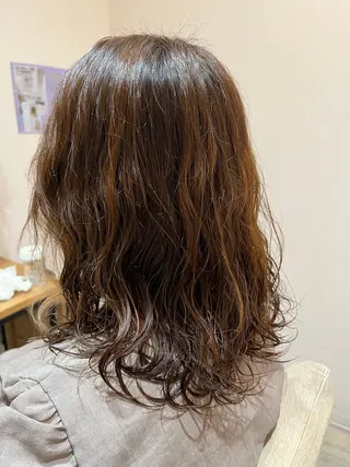 ミディアム パーマ 韓国ヘア🇰🇷 増田夏希のヘアスタイル