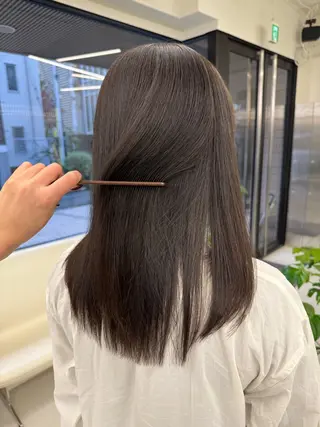 セミロング カラー 表参道/赤み無し 透明感 colorのヘアスタイル