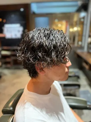 ショート パーマ 【⭐️men's限定 ⭐️】平田雅暉のヘアスタイル