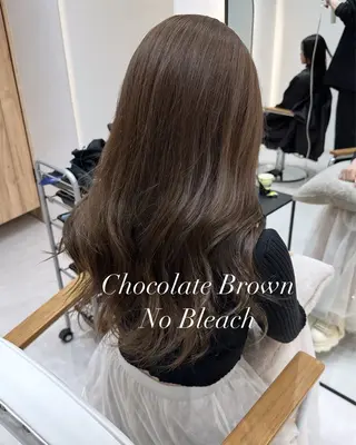 ロング カラー 赤み消し/オリーブ カーキ/福田れんのヘアスタイル