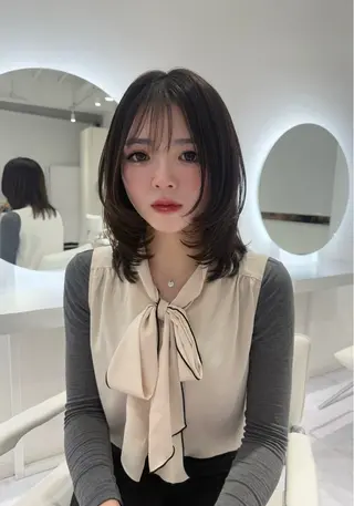 ミディアム レイヤーカット🫧 🎀Tomoka🎀のヘアスタイル