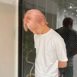 ショート カラー メンズ ベージュ/暖色🧸 ハイトーン/ninaのヘアスタイル