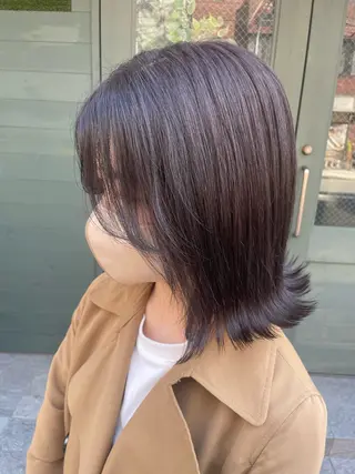 ミディアム カラー 石川 聖奈のヘアスタイル