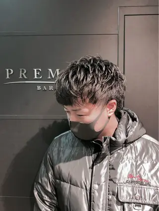ミディアム メンズ HIROGINZA ヒロ銀座 青山所属・マツオ リュウホウ🐉のヘアスタイル