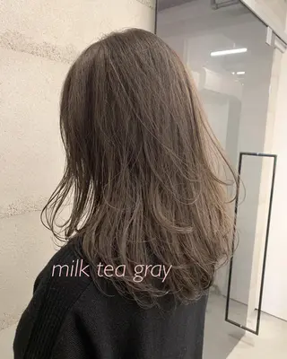 カラー 透明感/オリーブ/ グレージュ/YUKAのヘアスタイル