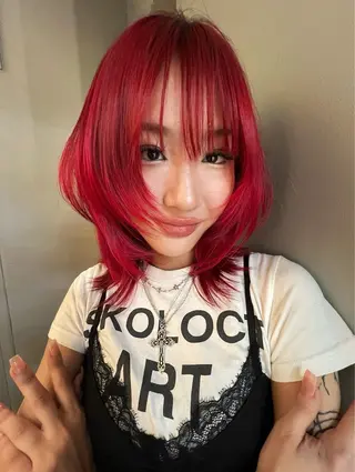 セミロング カラー haco＋所属・圧倒的デザイン力 店長🎨RENAのヘアスタイル