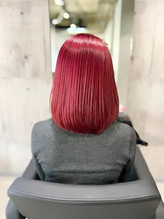 ミディアム カラー mimiiy梅田 中崎町ハイトーンのヘアスタイル