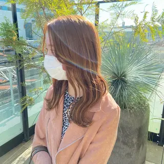 セミロング カラー PULSE yokohama所属・横浜駅/韓国レイヤー カット/髪質改善のヘアスタイル