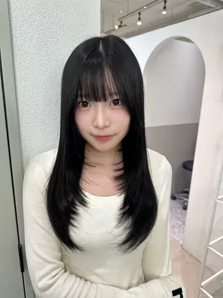 セミロング カラー 🪞個室サロン/韓国 艶髪/keito🪞のヘアスタイル