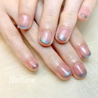 ネイル RAFFINE 月🦋🩵のネイルデザイン
