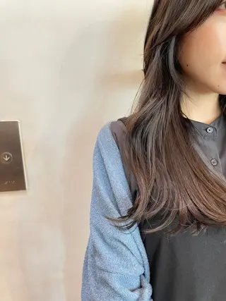 ロング カラー 似合わせカット‪// 鶴我万唯華のヘアスタイル