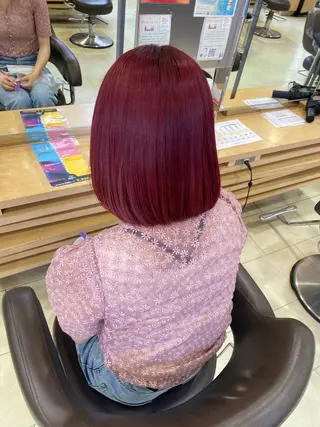 ミディアム 暖色カラー/レイヤー カット/Yunaのヘアスタイル