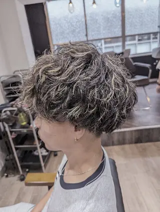 ショート パーマ bathair  所属・bathair 持田侑祐のヘアスタイル