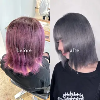 セミロング カラー 💫miyu💫デザ インカラー/アレンジのヘアスタイル