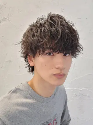 カラー パーマ メンズ 原宿 フェザーパーマ fifth イノウエのヘアスタイル