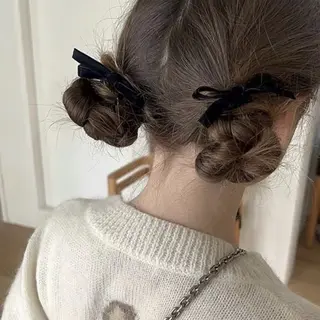 ヘアアレンジ akane/ベージュ /オリーブ/ブラウンのヘアスタイル