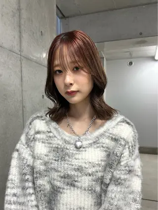 ミディアム 【モデル募集中】 原宿/suzunoのヘアスタイル