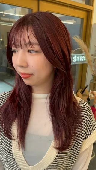 ロング 艶髪color💎髪 質改善ストレート大吉のヘアスタイル