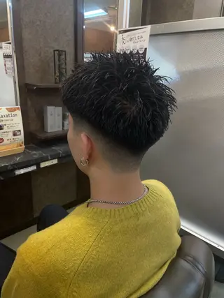 ショート メンズ メンズパーマ特化 カバヤマ　リョウのヘアスタイル