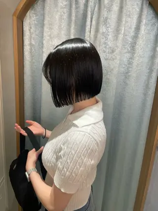 ショート オリーブベージュ/シ ョートボブたまき🧡のヘアスタイル