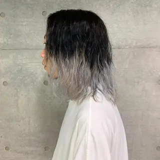 セミロング カラー THE./ブリーチ 透感カラー/髪質改善のヘアスタイル