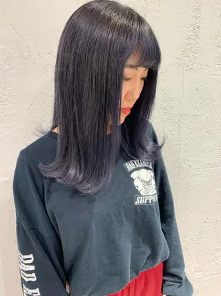 ロング カラー ヘアアレンジ 🫧透明感カラー/ ボブ/小笠原汐海🪽のヘアスタイル