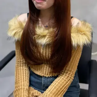 ロング カラー Rui/透明感カラー 暖色/レイヤーカットのヘアスタイル