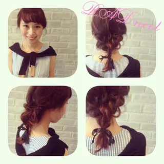 ミディアム カラー ヘアアレンジ la fith所属・rico_by ヘアとアイブロウのヘアスタイル