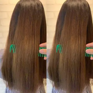 ロング 髪質改善 髪質改善カラーのヘアスタイル