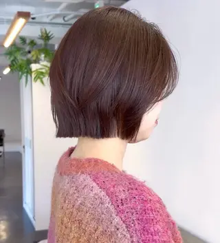 ショート カラー 小顔ボブ&レイヤー 特化🤎RISAのヘアスタイル