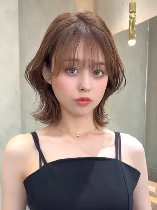 ショート カラー 莉乃/縮毛矯正/髪質 改善/艶カラーのヘアスタイル