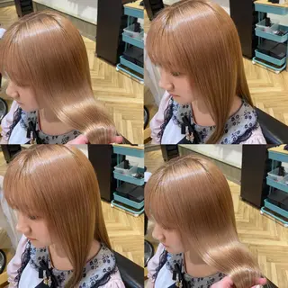 セミロング カラー 艶カラー/韓国顔周り 🎀mamiのヘアスタイル