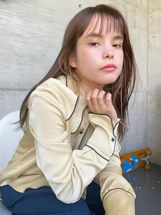 セミロング カラー パーマ ヘアアレンジ メンズ キッズ ネイル マツエク・マツパ モリモト サナのヘアスタイル