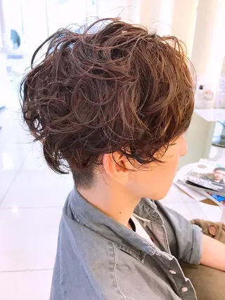 ショート カラー パーマ メンズ トータルビューティー K:R鶴川のヘアスタイル