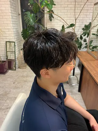 ショート カラー パーマ メンズ ️️髪質改善✨ミニモ 学割/Hina💖のヘアスタイル