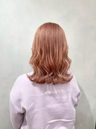 ミディアム カラー 💖暖色・ハイトーン 🐈みおり💖のヘアスタイル