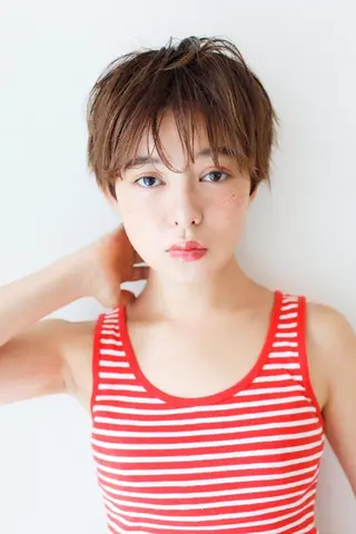 ミディアム カラー マツエク・マツパ 🤎ベージュカラー 🐶メンズパーマのヘアスタイル