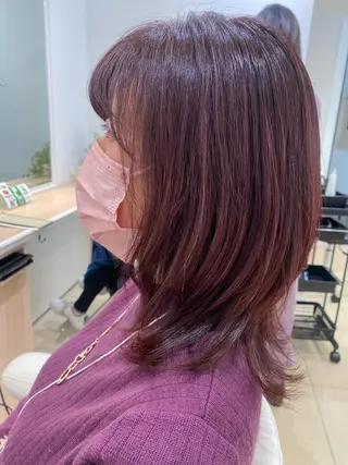 ミディアム カラー 🩵波巻き／ツイスパ HARU💎のヘアスタイル