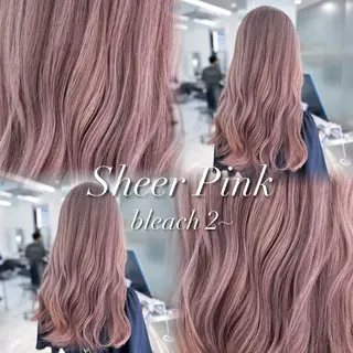 ロング カラー ヘアアレンジ 韓国レイヤーカット /韓国トレンドカラーのヘアスタイル