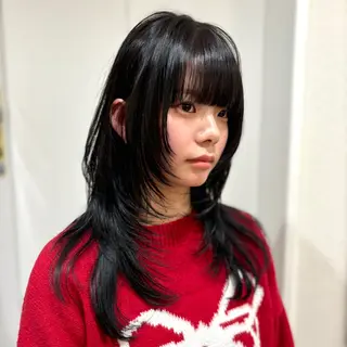 カラー ハイトーン/ウルフ/ レイヤー/Asukaのヘアスタイル