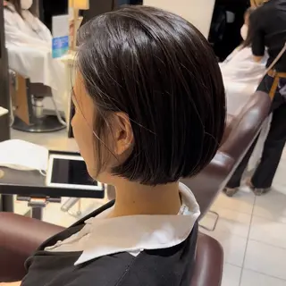 ショート 艶カラー/エクステ/ 藤原リックのヘアスタイル