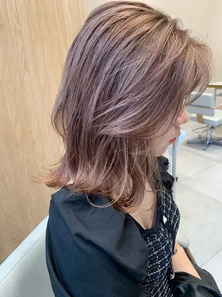 ミディアム カラー レイヤー専門家 ダブルカラー修のヘアスタイル