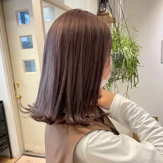 ミディアム カラー 艶カラー×似合わせ カットshihomiのヘアスタイル