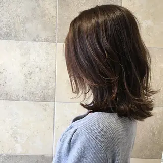 ミディアム カラー カット／メンズカット 藤田麻衣のヘアスタイル