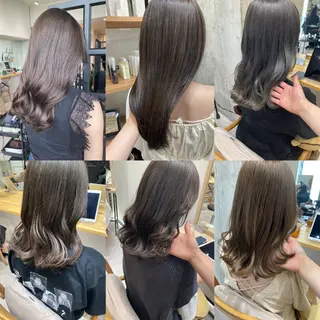 セミロング ✨色持ちの良い艶 カラー✨蟹江真世のヘアスタイル