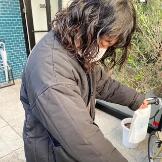 ミディアム カラー パーマ ヘアアレンジ メンズ キッズ ネイル マツエク・マツパ アイブロウ パーマスタイル🔅 sayacaのヘアスタイル