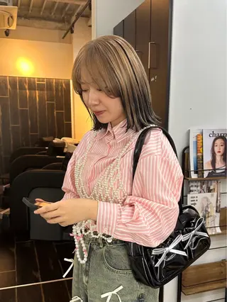 ミディアム カラー Daisy🎀【福岡 美容室】chiakiのヘアスタイル