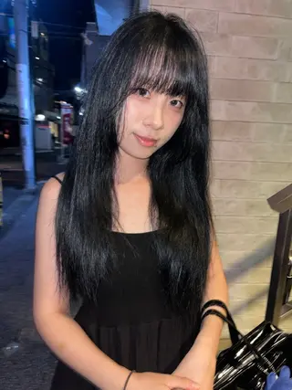 ロング カラー 赤み消しカラー / ヨシダトモキのヘアスタイル